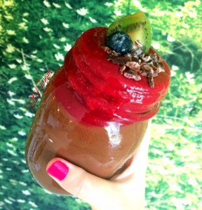 smoothie cioccolato lamponi talia